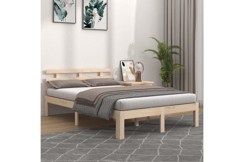 Sengeramme heltre 135x190 cm 4FT6 Double - Brun - Sengeramme & sengestamme