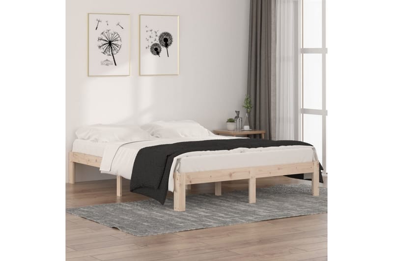 Sengeramme heltre 150x200 cm 5FT King Size - Brun - Møbler - Senger - Sengeramme & sengestamme