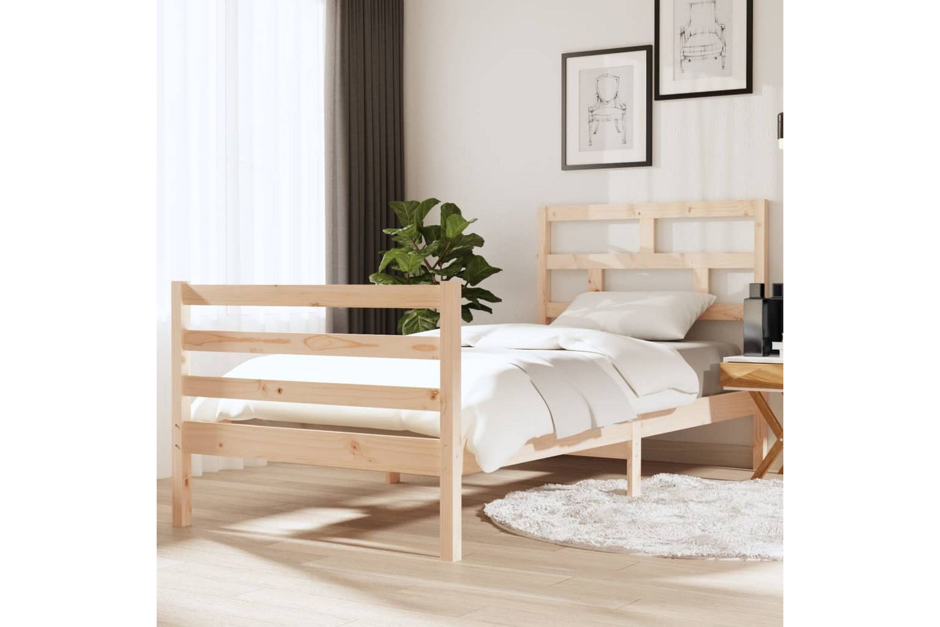 Sengeramme heltre 90x190 cm 3FT Single - Brun - Møbler - Senger - Sengeramme & sengestamme