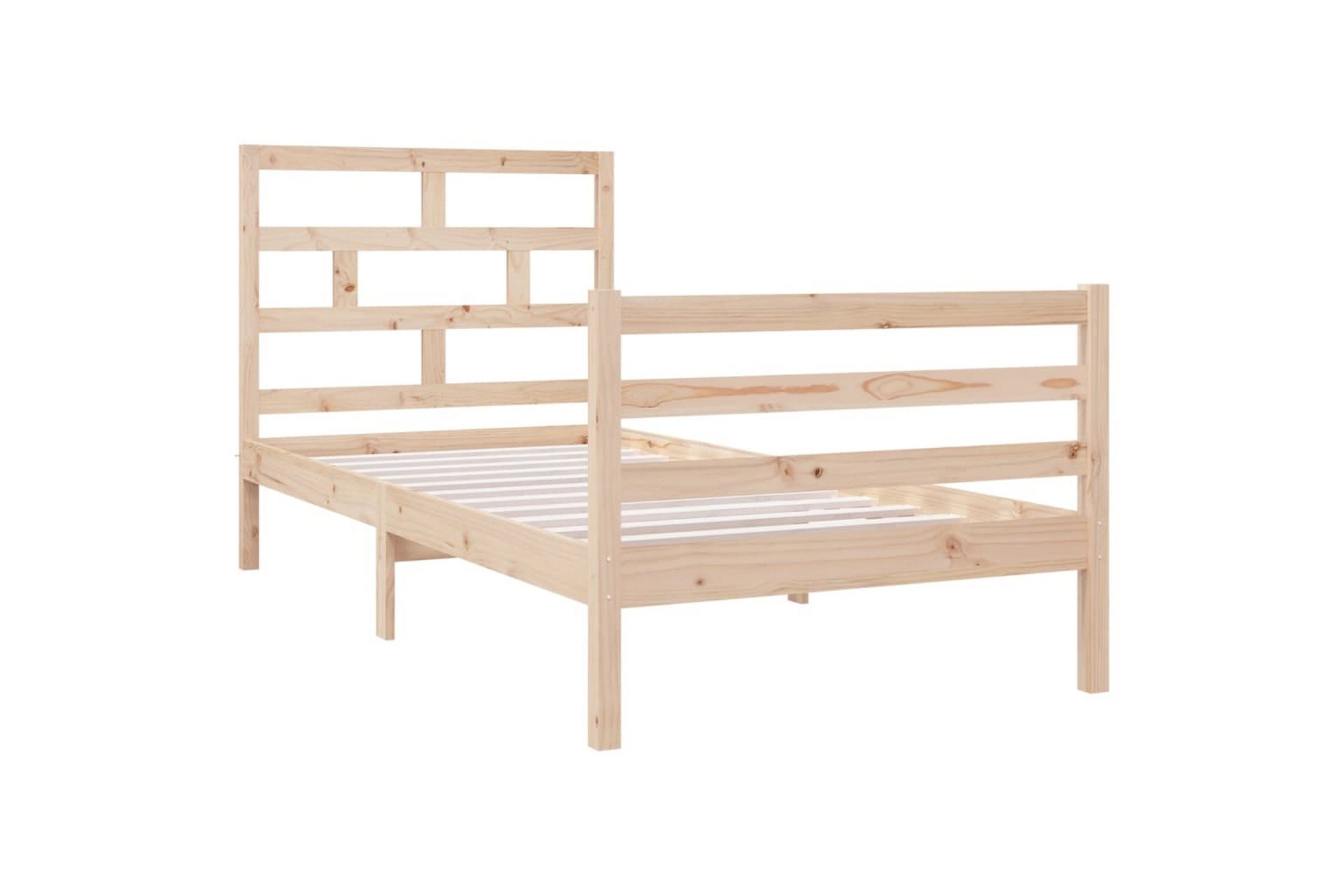 Sengeramme heltre 90x190 cm 3FT Single - Brun - Møbler - Senger - Sengeramme & sengestamme