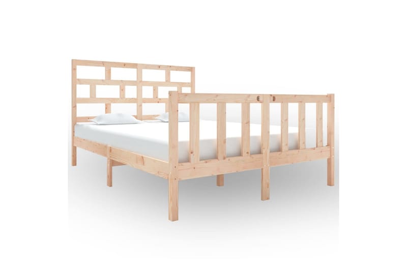 Sengeramme heltre furu 135x190 cm 4FT6 Double - Brun - Møbler - Senger - Sengeramme & sengestamme