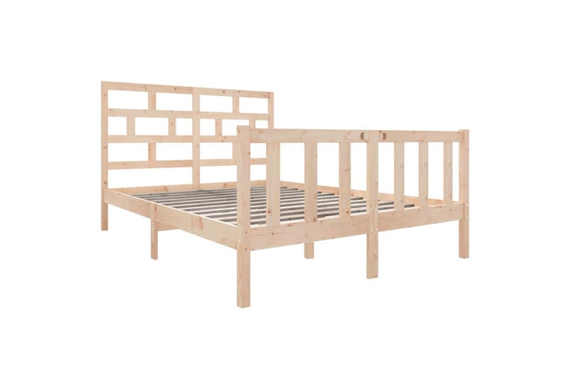 Sengeramme heltre furu 135x190 cm 4FT6 Double - Brun - Møbler - Senger - Sengeramme & sengestamme