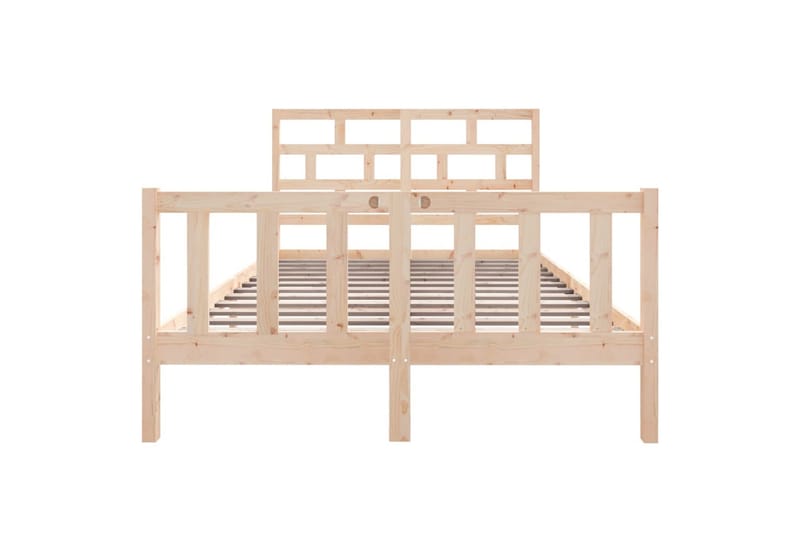 Sengeramme heltre furu 135x190 cm 4FT6 Double - Brun - Møbler - Senger - Sengeramme & sengestamme