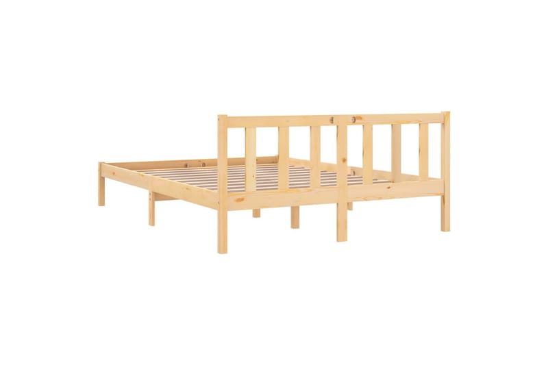 Sengeramme heltre furu 135x190 cm UK Double - Brun - Møbler - Senger - Sengeramme & sengestamme