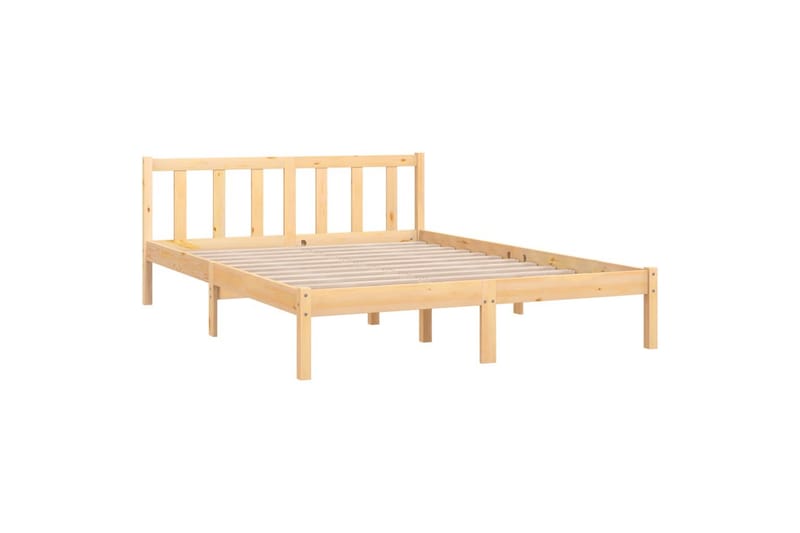 Sengeramme heltre furu 135x190 cm UK Double - Brun - Møbler - Senger - Sengeramme & sengestamme