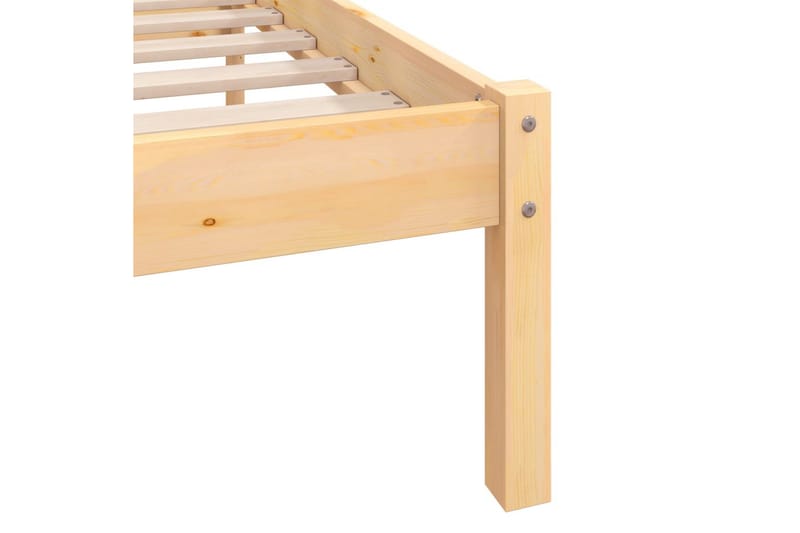Sengeramme heltre furu 135x190 cm UK Double - Brun - Møbler - Senger - Sengeramme & sengestamme