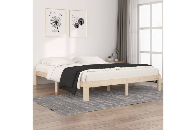 Sengeramme heltre furu 160x200 cm - Brun - Møbler - Senger - Sengeramme & sengestamme