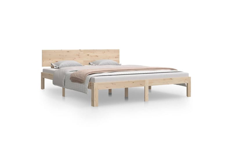 Sengeramme heltre furu 160x200 cm - Brun - Møbler - Senger - Sengeramme & sengestamme