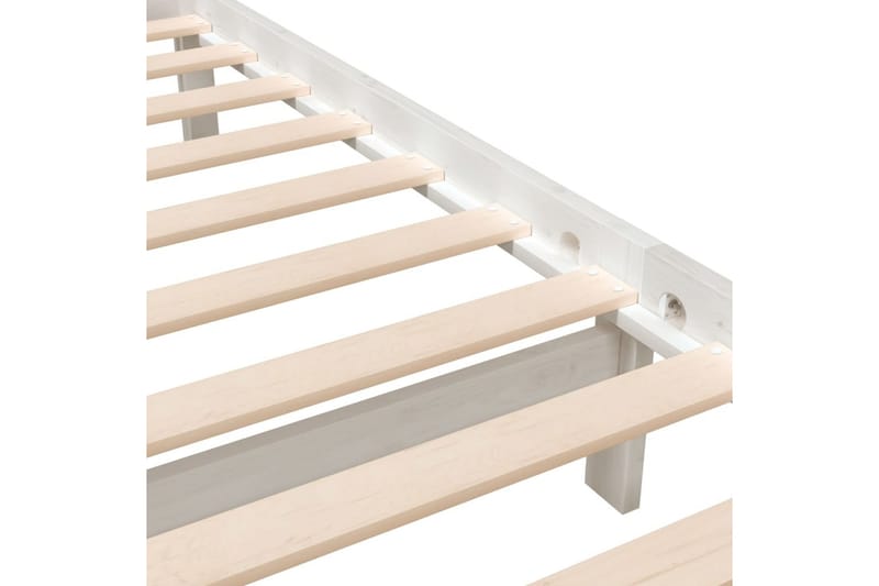 Sengeramme hvit heltre 120x190 cm 4FT Small Double - Hvit - Møbler - Senger - Sengeramme & sengestamme