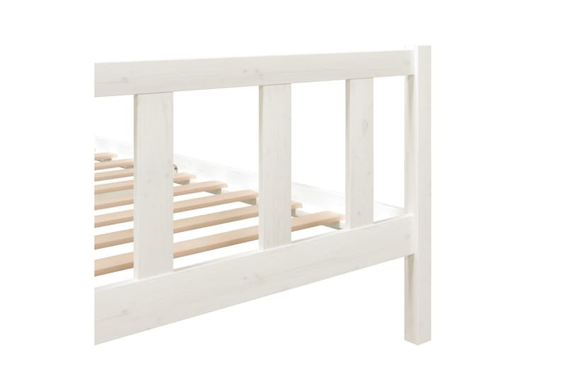 Sengeramme hvit heltre 120x190 cm 4FT Small Double - Hvit - Møbler - Senger - Sengeramme & sengestamme