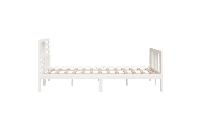 Sengeramme hvit heltre 120x190 cm 4FT Small Double - Hvit - Møbler - Senger - Sengeramme & sengestamme