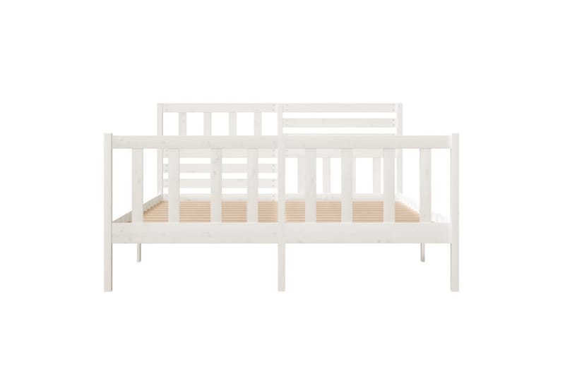 Sengeramme hvit heltre 120x190 cm 4FT Small Double - Hvit - Møbler - Senger - Sengeramme & sengestamme