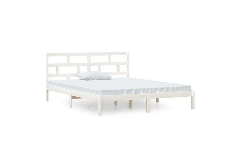 Sengeramme hvit heltre 120x190 cm 4FT Small Double - Hvit - Møbler - Senger - Sengeramme & sengestamme