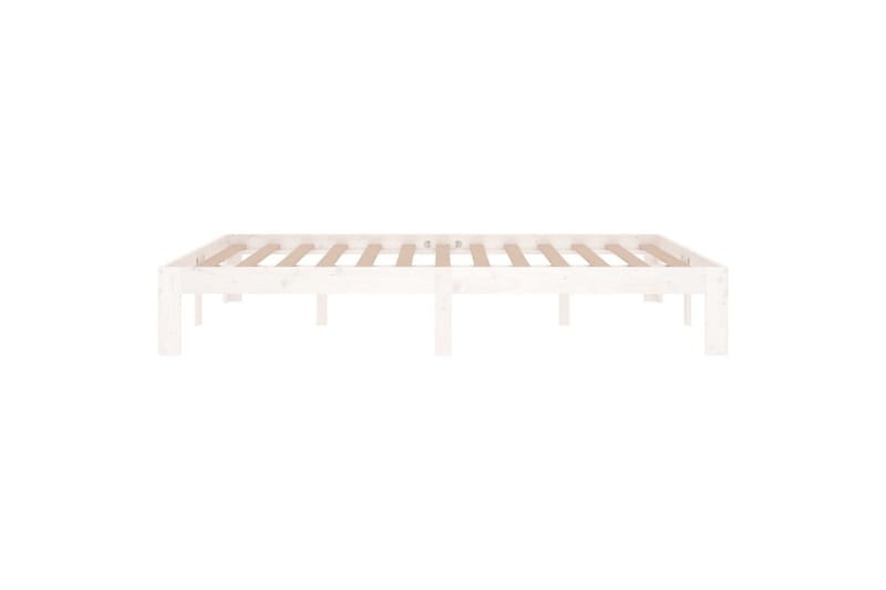 Sengeramme hvit heltre 135x190 cm 4FT6 Double - Hvit - Møbler - Senger - Sengeramme & sengestamme