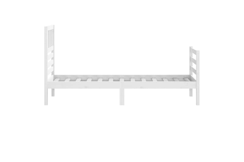 Sengeramme hvit heltre 75x190 cm 2FT6 Small Single - Hvit - Møbler - Senger - Sengeramme & sengestamme