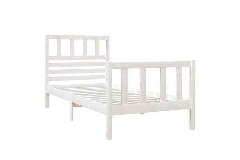 Sengeramme hvit heltre 75x190 cm 2FT6 Small Single - Hvit - Møbler - Senger - Sengeramme & sengestamme