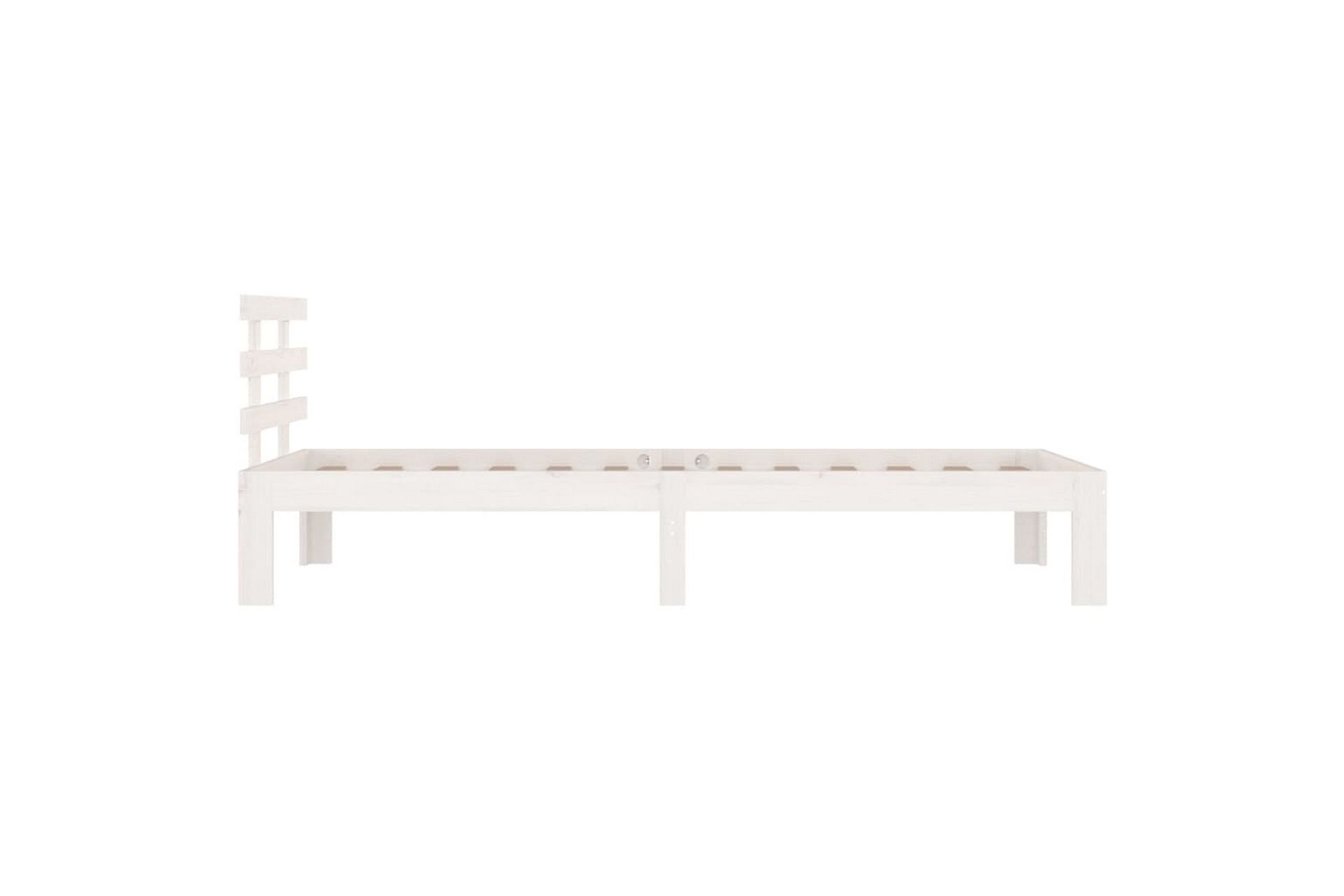 Sengeramme hvit heltre 75x190 cm 2FT6 Small Single - Hvit - Møbler - Senger - Sengeramme & sengestamme