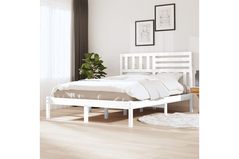 Sengeramme hvit heltre furu 120x190 cm 4FT Small Double - Hvit - Sengeramme & sengestamme