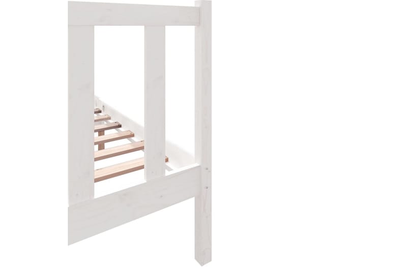 Sengeramme hvit heltre furu 120x190 cm 4FT Small Double - Hvit - Møbler - Senger - Sengeramme & sengestamme