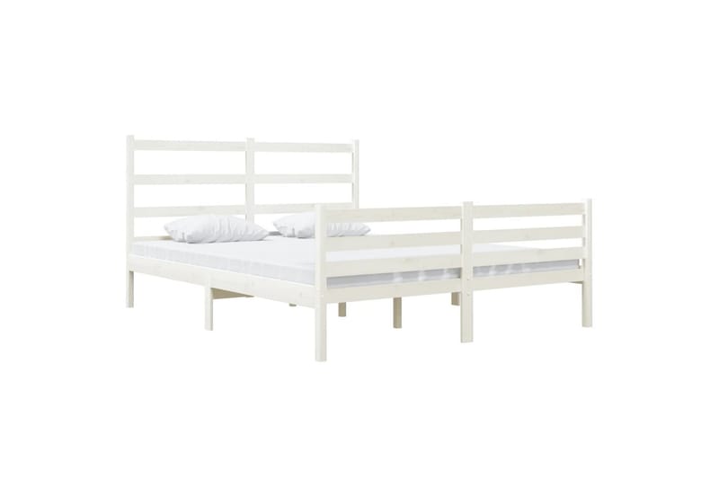 Sengeramme hvit heltre furu 120x190 cm 4FT Small Double - Hvit - Møbler - Senger - Sengeramme & sengestamme