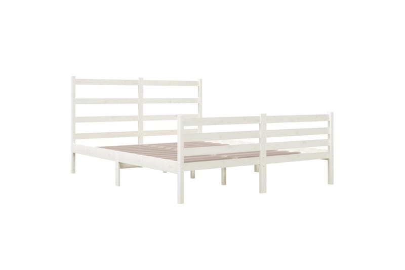 Sengeramme hvit heltre furu 120x190 cm 4FT Small Double - Hvit - Møbler - Senger - Sengeramme & sengestamme