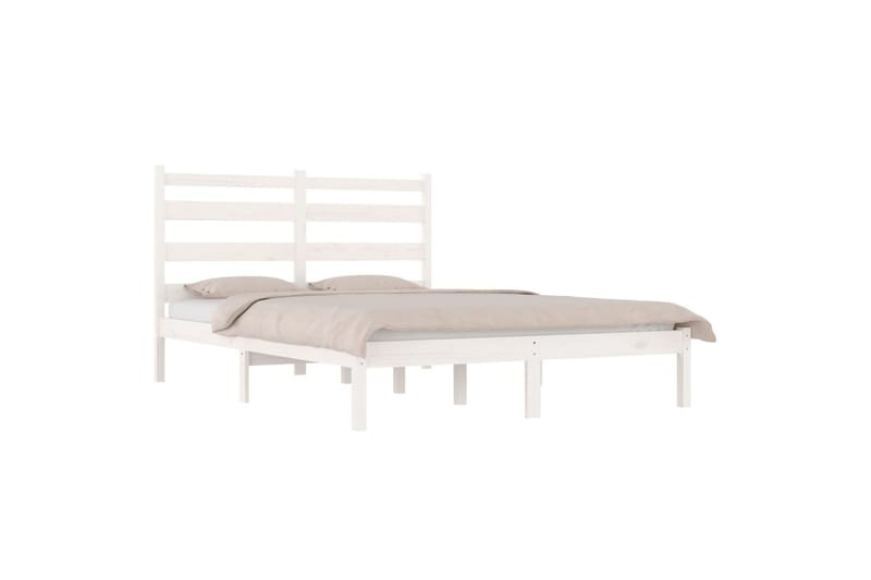 Sengeramme hvit heltre furu 120x190 cm 4FT Small Double - Hvit - Møbler - Senger - Sengeramme & sengestamme