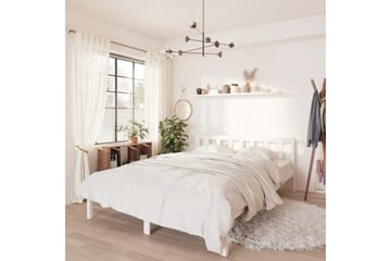 Sengeramme hvit heltre furu 120x190 cm UK Small Double - Hvit - Møbler - Senger - Sengeramme & sengestamme