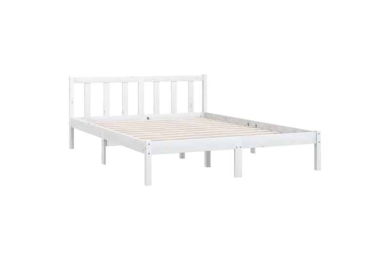 Sengeramme hvit heltre furu 120x190 cm UK Small Double - Hvit - Møbler - Senger - Sengeramme & sengestamme