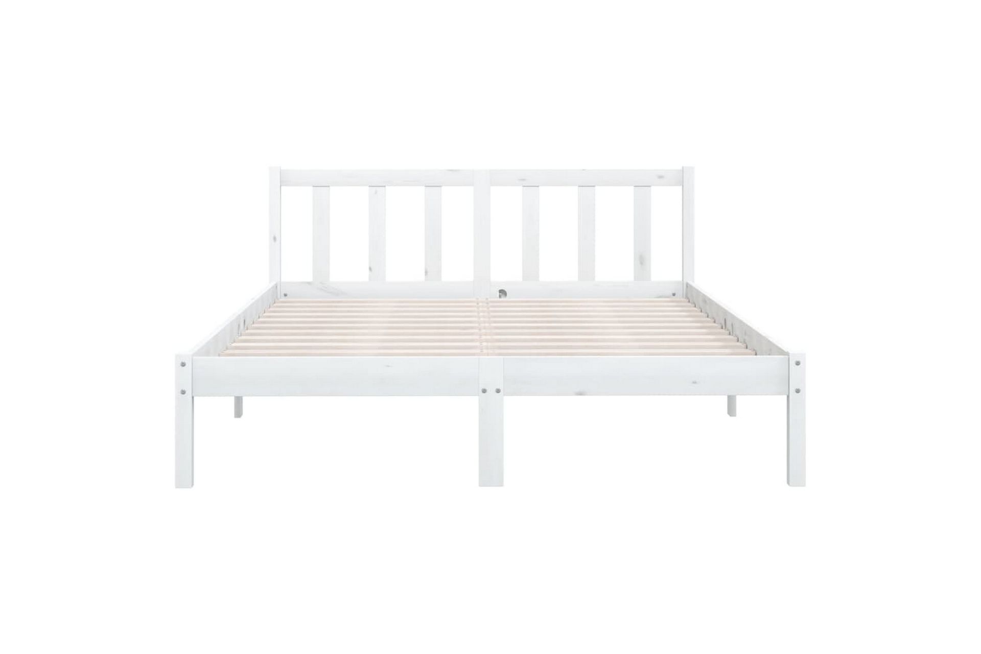 Sengeramme hvit heltre furu 120x190 cm UK Small Double - Hvit - Møbler - Senger - Sengeramme & sengestamme