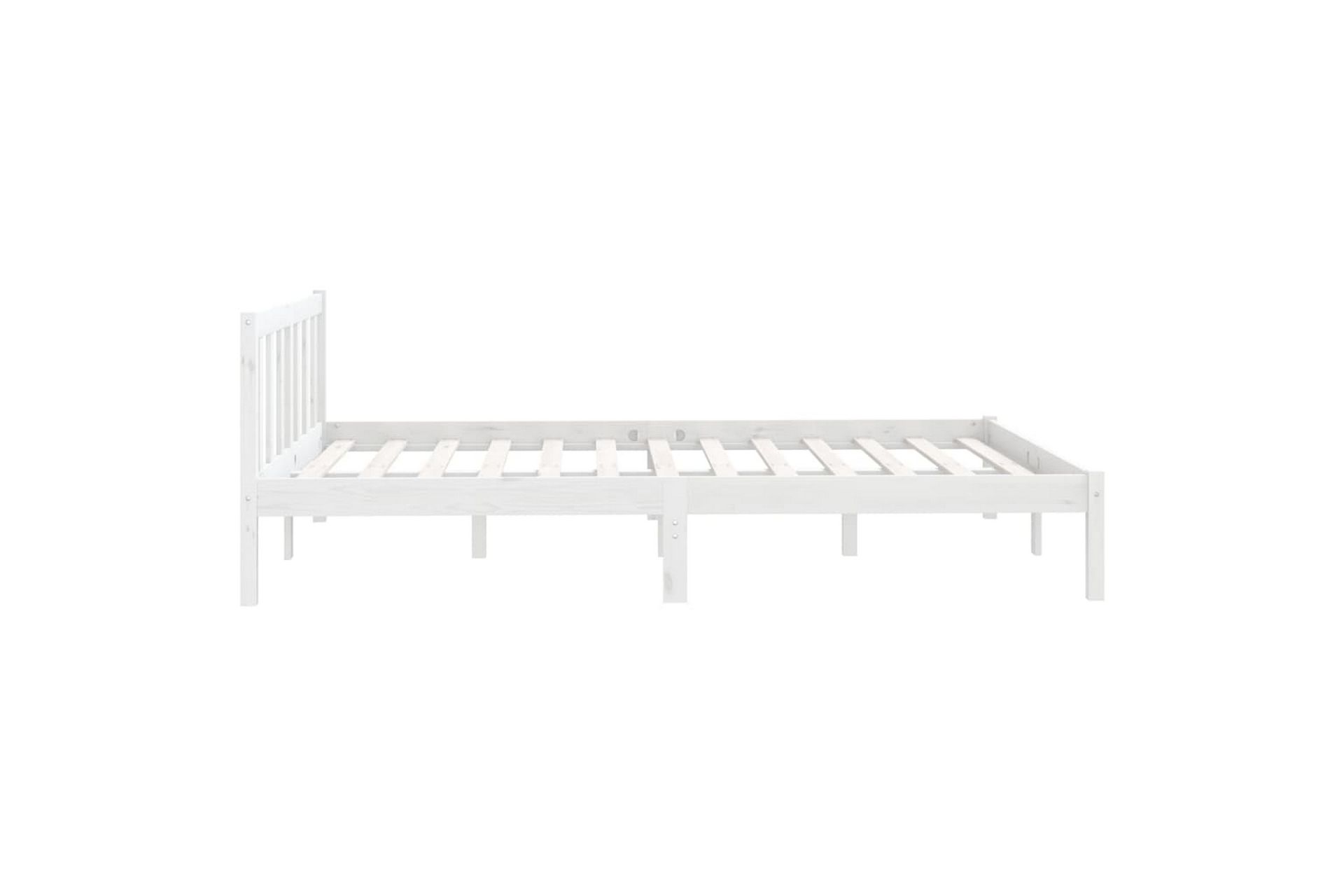 Sengeramme hvit heltre furu 120x190 cm UK Small Double - Hvit - Møbler - Senger - Sengeramme & sengestamme