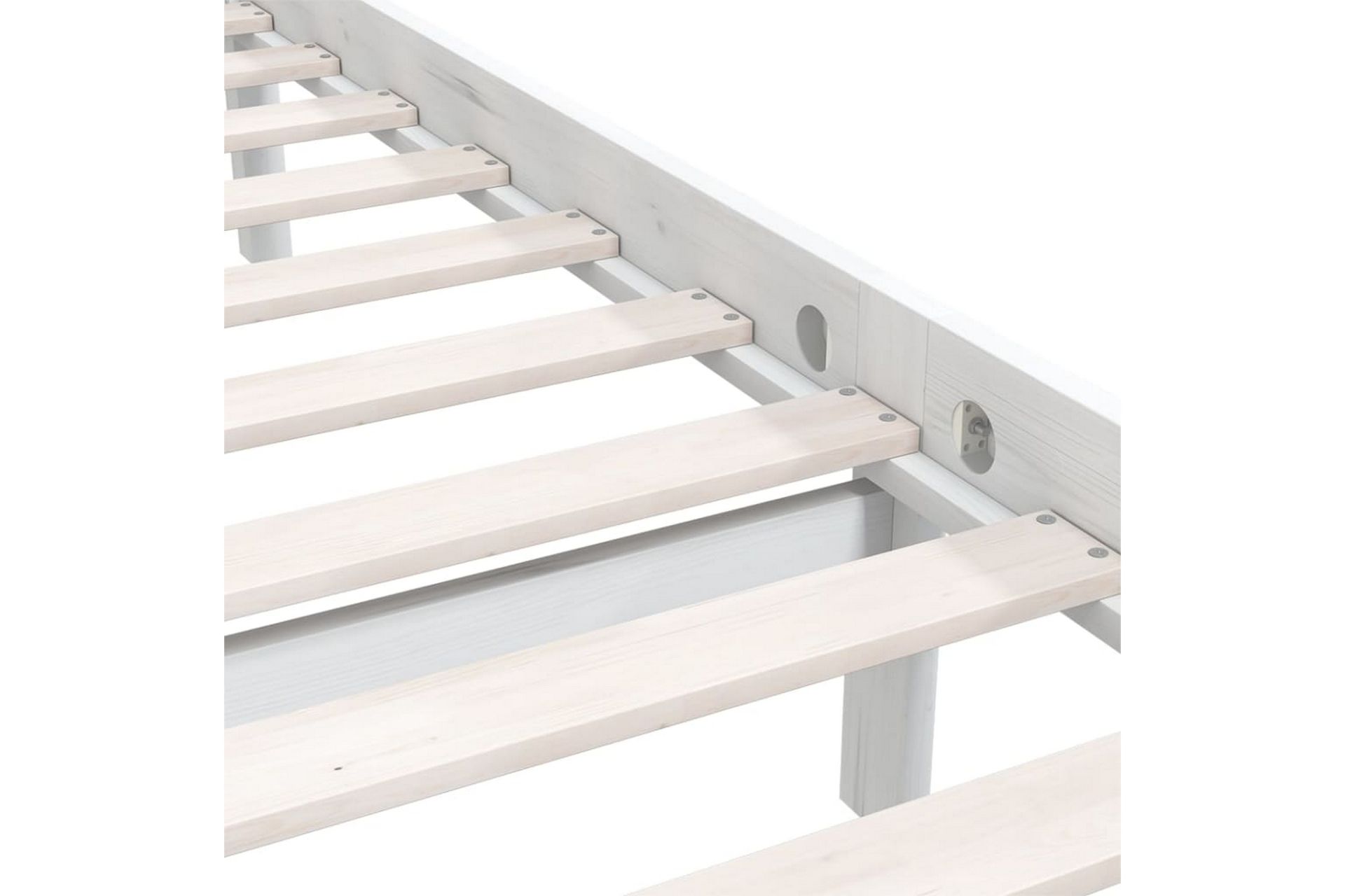 Sengeramme hvit heltre furu 120x190 cm UK Small Double - Hvit - Møbler - Senger - Sengeramme & sengestamme