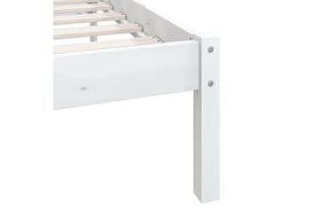 Sengeramme hvit heltre furu 120x190 cm UK Small Double - Hvit - Møbler - Senger - Sengeramme & sengestamme