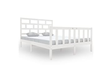 Sengeramme hvit heltre furu 120x200 cm - Hvit - Møbler - Senger - Sengeramme & sengestamme