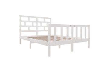 Sengeramme hvit heltre furu 120x200 cm - Hvit - Møbler - Senger - Sengeramme & sengestamme