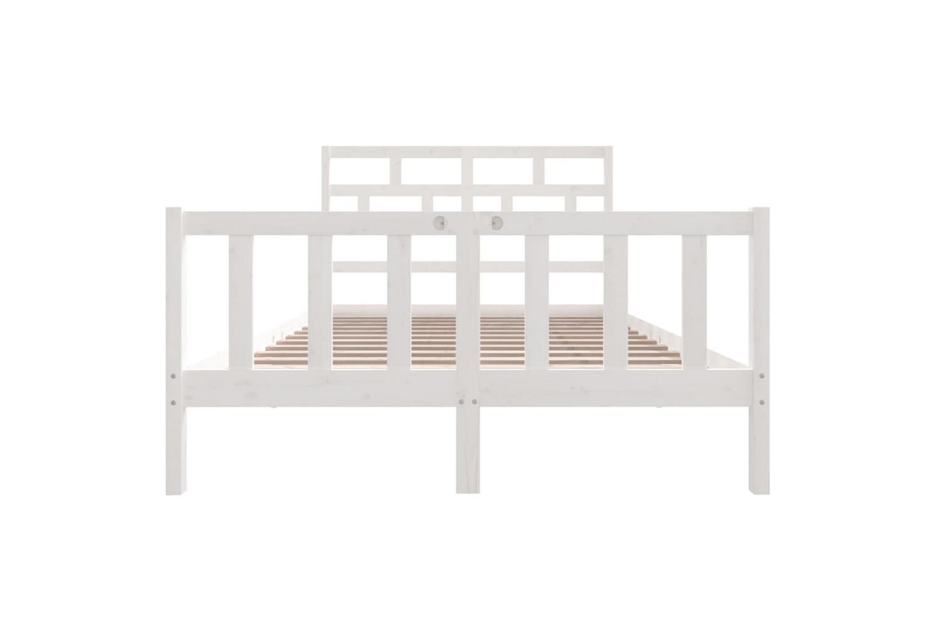 Sengeramme hvit heltre furu 120x200 cm - Hvit - Møbler - Senger - Sengeramme & sengestamme