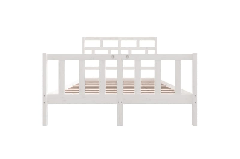 Sengeramme hvit heltre furu 120x200 cm - Hvit - Møbler - Senger - Sengeramme & sengestamme