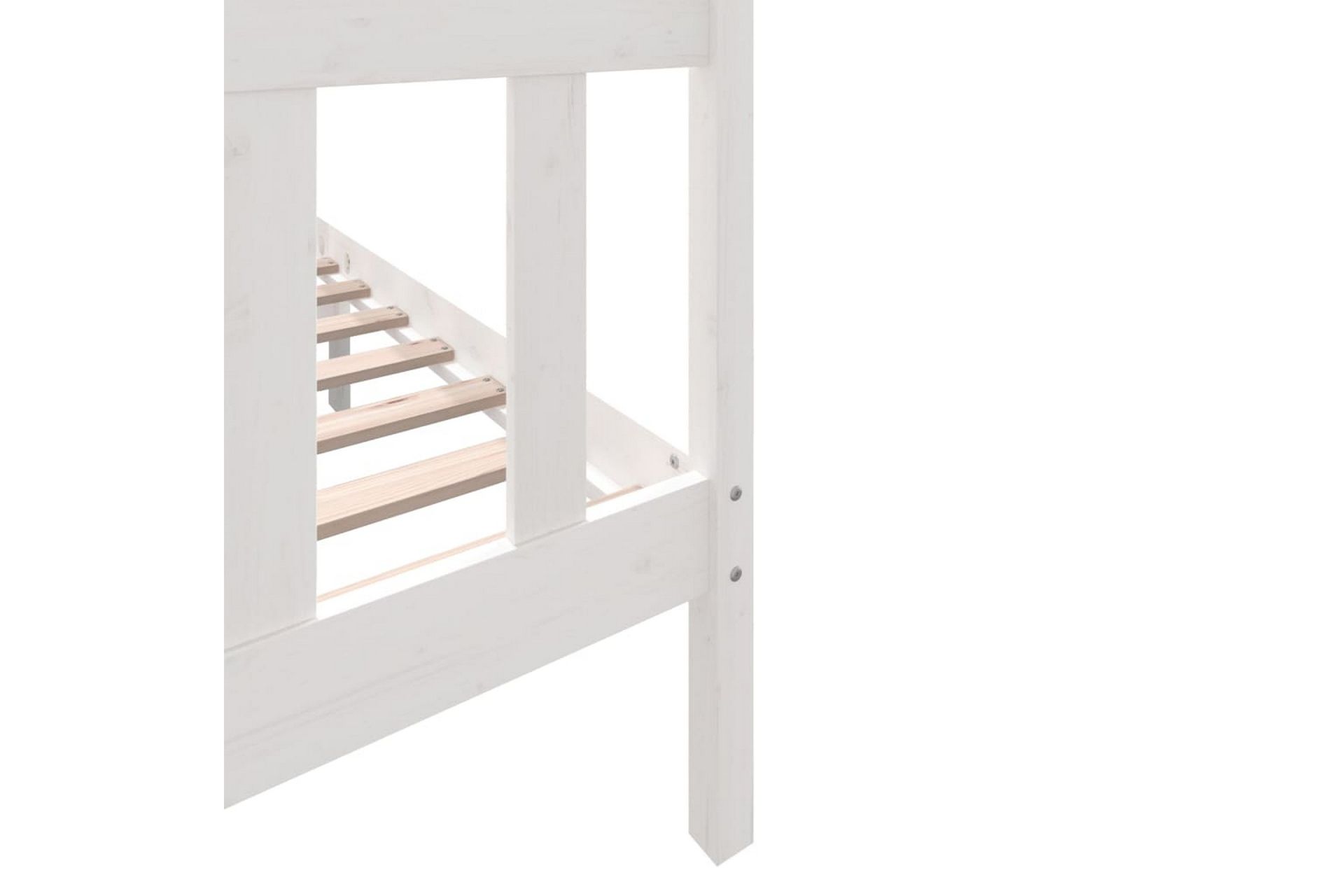 Sengeramme hvit heltre furu 120x200 cm - Hvit - Møbler - Senger - Sengeramme & sengestamme