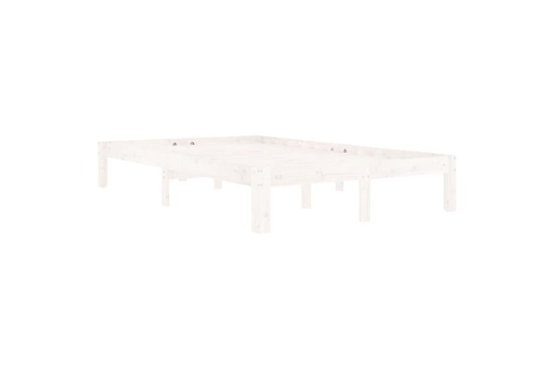 Sengeramme hvit heltre furu 120x200 cm - Hvit - Møbler - Senger - Sengeramme & sengestamme