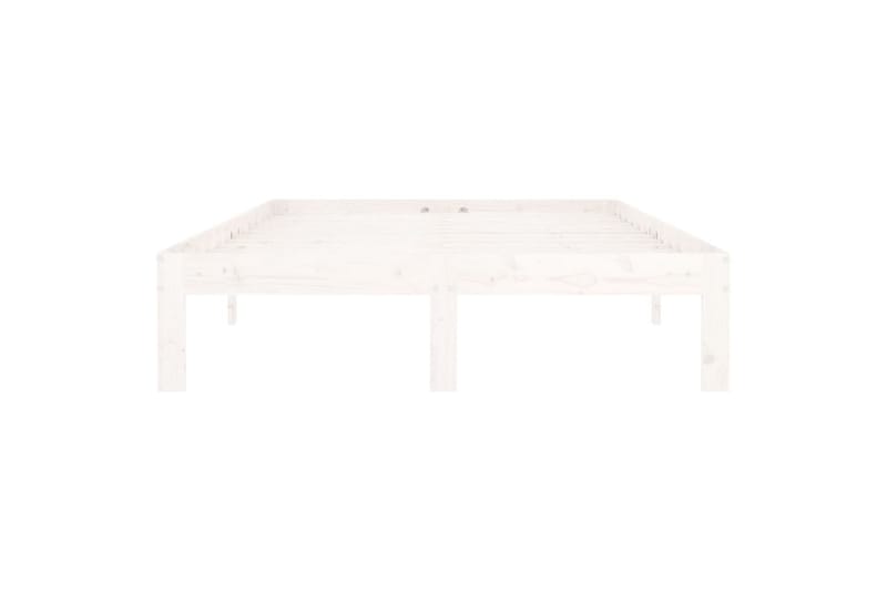 Sengeramme hvit heltre furu 120x200 cm - Hvit - Møbler - Senger - Sengeramme & sengestamme