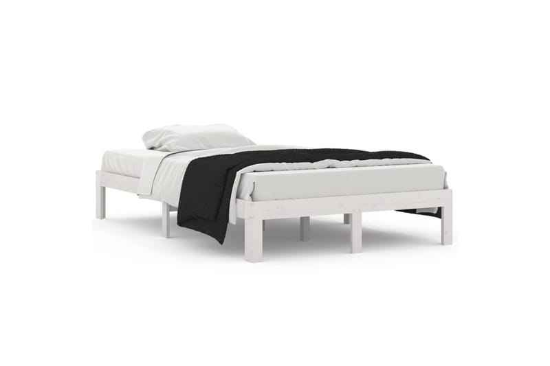 Sengeramme hvit heltre furu 120x200 cm - Hvit - Møbler - Senger - Sengeramme & sengestamme