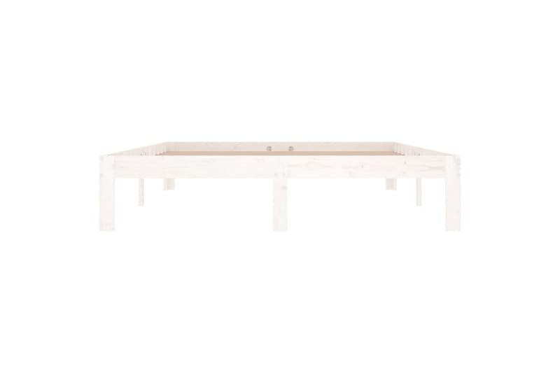 Sengeramme hvit heltre furu 140x190 cm - Hvit - Møbler - Senger - Sengeramme & sengestamme