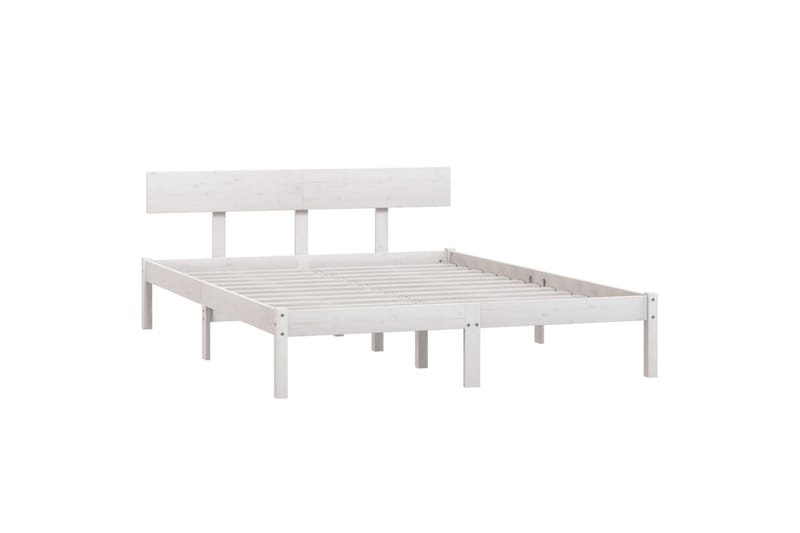 Sengeramme hvit heltre furu 140x200 cm - Hvit - Møbler - Senger - Sengeramme & sengestamme