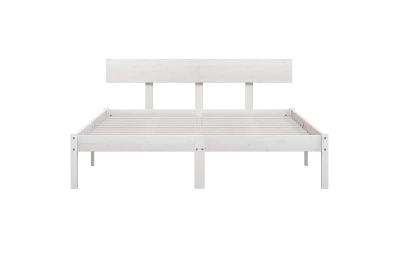 Sengeramme hvit heltre furu 140x200 cm - Hvit - Møbler - Senger - Sengeramme & sengestamme