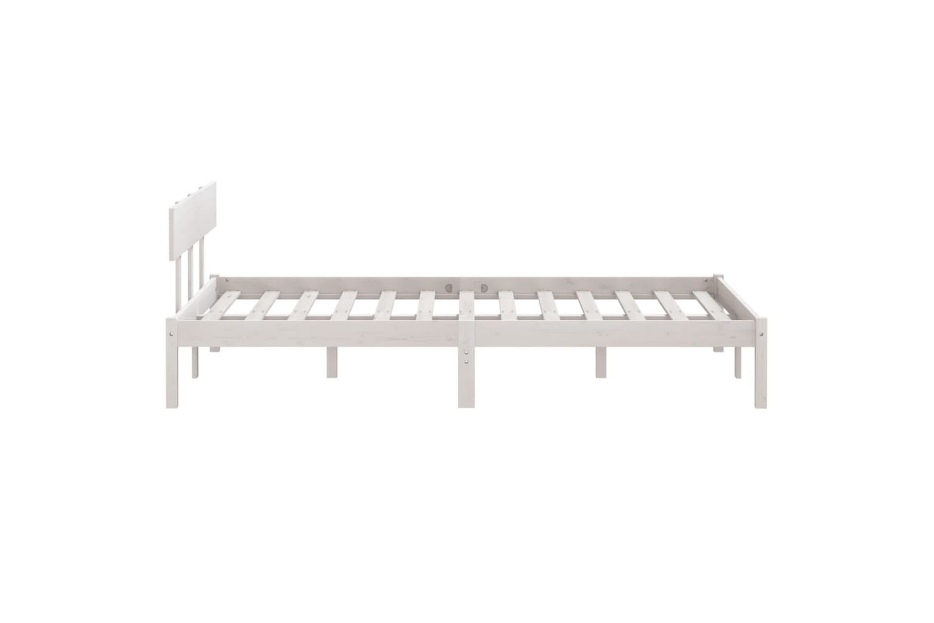 Sengeramme hvit heltre furu 140x200 cm - Hvit - Møbler - Senger - Sengeramme & sengestamme