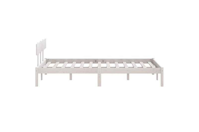 Sengeramme hvit heltre furu 140x200 cm - Hvit - Møbler - Senger - Sengeramme & sengestamme