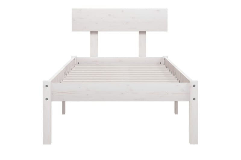 Sengeramme hvit heltre furu 75x190 cm UK Small Single - Hvit - Møbler - Senger - Sengeramme & sengestamme