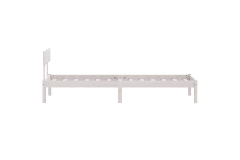 Sengeramme hvit heltre furu 75x190 cm UK Small Single - Hvit - Møbler - Senger - Sengeramme & sengestamme