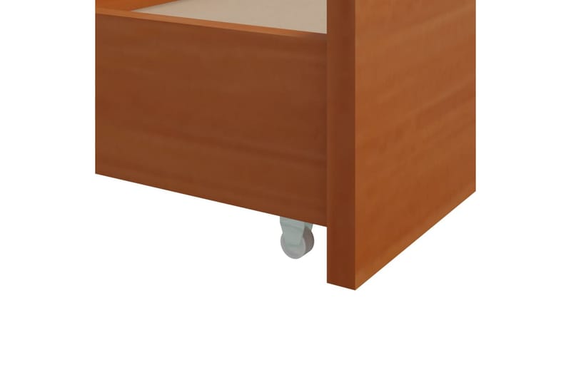 Sengeramme med skuffer honningbrun heltre furu 90x200 cm - Brun - Møbler - Senger - Sengeramme & sengestamme