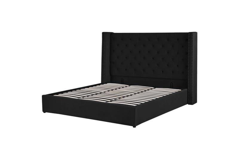 Sengeramme og sengestamme Seng med oppbevaring Lubbon Svart||Sølv 180x200 - Møbler - Senger - Sengeramme & sengestamme