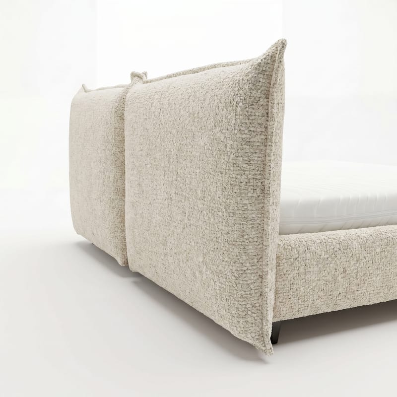 Sengeramme Rynorin 180x200 cm med løfteoppbevaring - beige - Møbler - Senger - Sengeramme & sengestamme